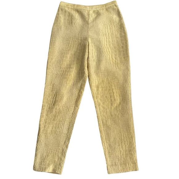 Opening Ceremony Croc Embossed Gold Tapered‎ Pants - Picture 1 of 4